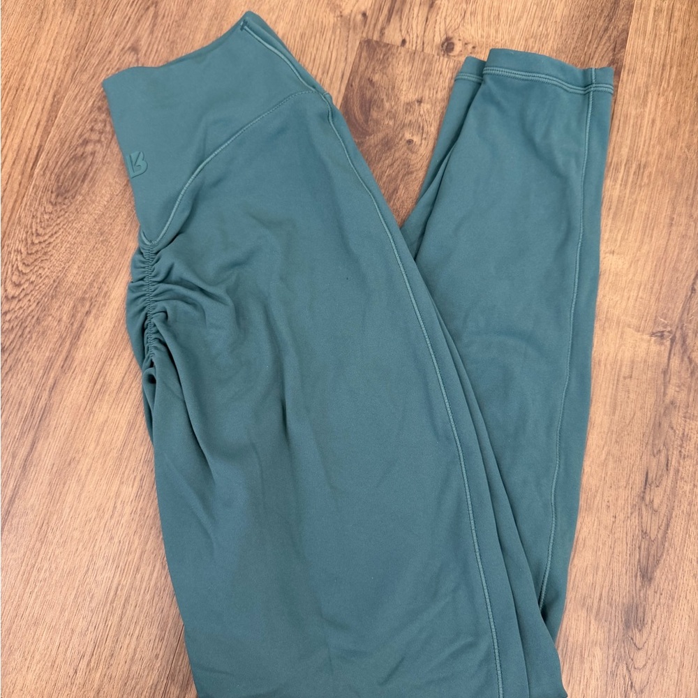 Green Leggings with Ruched butt